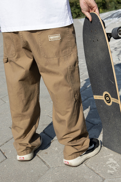 Mass DNM spodnie Pants Worker Extra Baggy Fit - beżowe