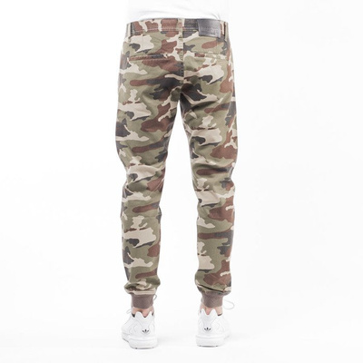Mass Denim spodnie jogger chino Classics sneaker fit woodland camo light