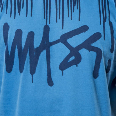 Koszulka Mass Denim T-shirt Drip Top - blue