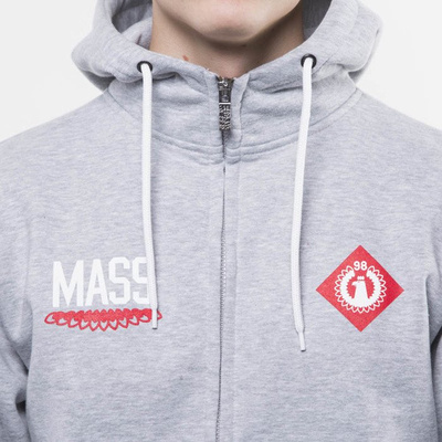 Mass Denim bluza hoody Crest Zip light heather grey