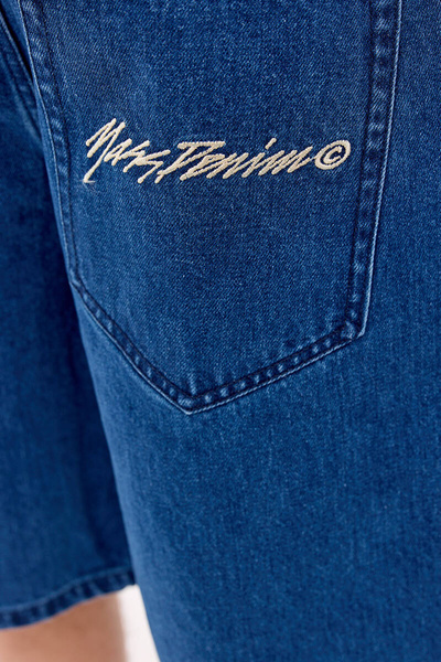 Mass DNM szorty Initials Jeans Shorts loose fit - niebieskie