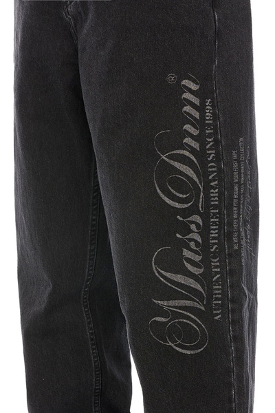 Mass DNM spodnie Authentic Jeans Extra baggy Fit - czarne