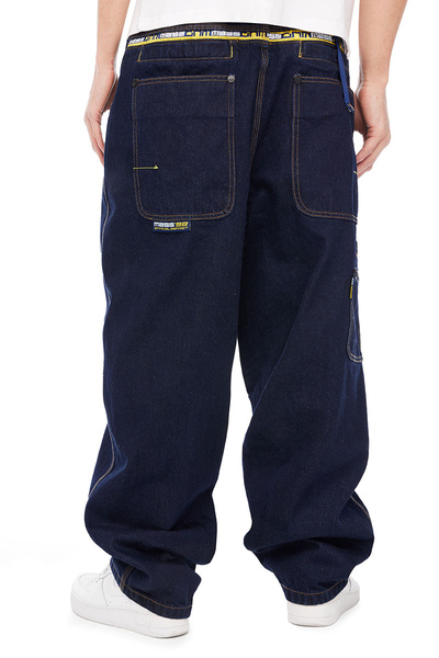 Mass DNM spodnie Jeans Chino Original Baggy Fit - granatowe