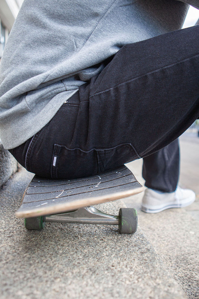 Mass DNM spodnie Jeans Slang Baggy Fit - czarne