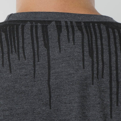 Koszulka Mass Denim T-shirt Drip Top - dark heather grey