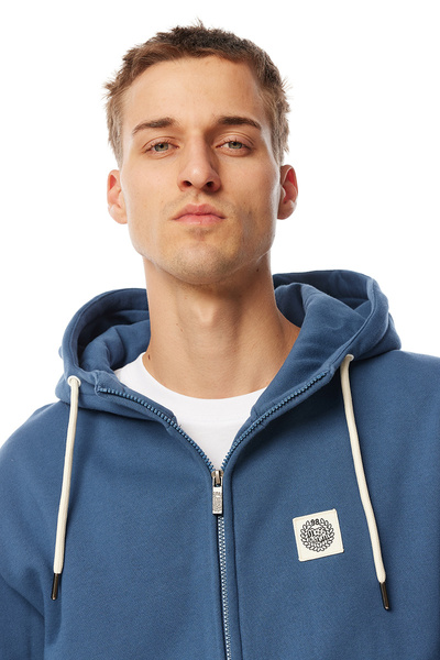 Mass DNM bluza Sweatshirt Patch Zip Hoody - stalowa
