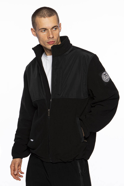 Kurtka polarowa Mass Denim Berg Polar Fleece - czarna