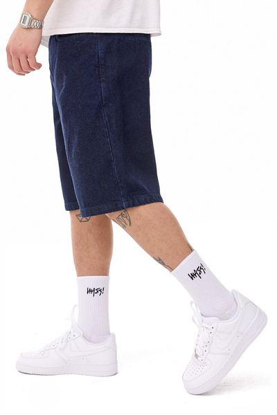 Mass DNM szorty Casual Jeans Shorts loose fit - granatowe