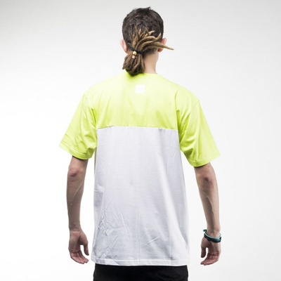 Mass Denim koszulka t-shirt Pocket Base white / toxic green