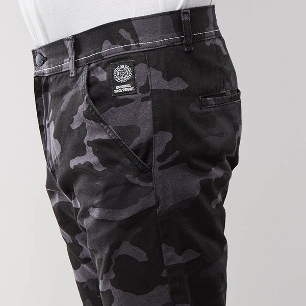 Mass DNM spodnie Classics Joggers Chino Sneaker Fit - black camo