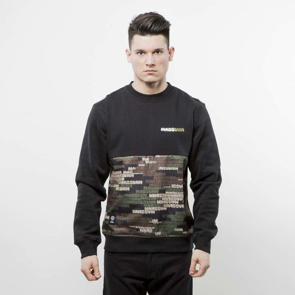 Mass Denim bluza crewneck Phat Camo black