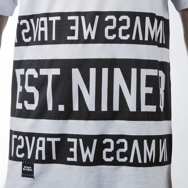 Mass Denim t-shirt koszulka Dyme long fit white BLAKK