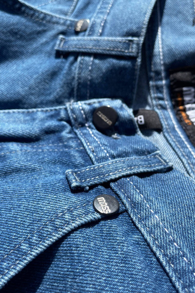 Mass DNM spodnie Jeans Slang Baggy Fit - niebieskie