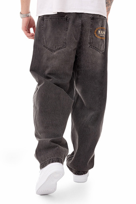 Mass DNM spodnie Jeans Round Two Extra Baggy Fit - sprane czarne