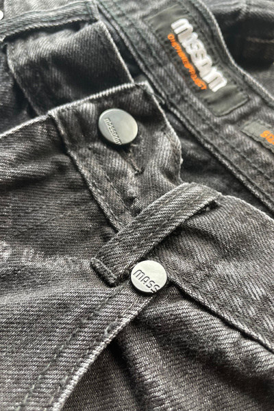 Mass DNM spodnie Monogram Jeans Extra baggy Fit - czarne