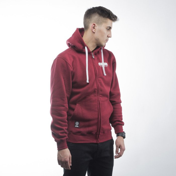 Mass Denim bluza sweatshirt Classics zip hoody claret