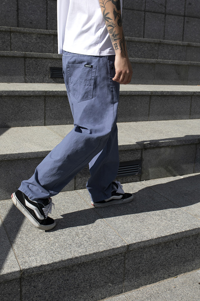 Mass DNM spodnie Pants Slang Baggy Fit - stalowe