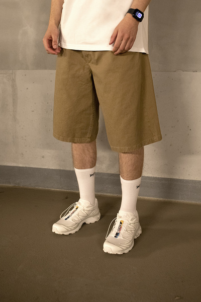 Mass DNM szorty Slang Shorts baggy fit - beżowe