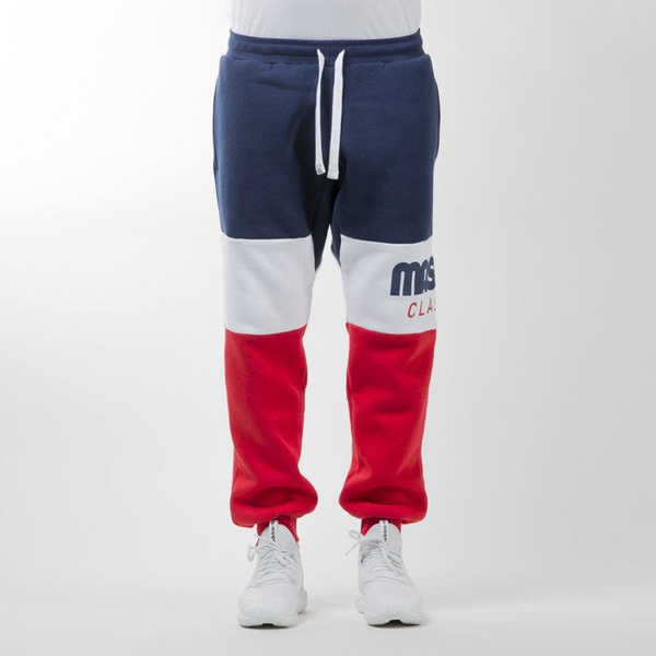 Mass Denim spodnie dresowe sweatpants Classics Cut navy / red