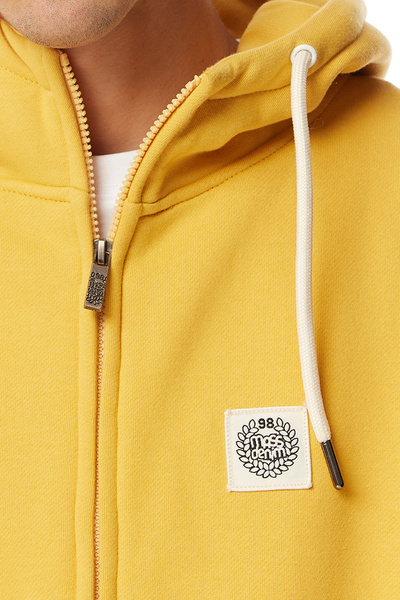 Mass DNM bluza Sweatshirt Patch Zip Hoody - żółta