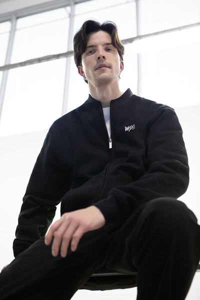 Mass DNM bluza Sweatshirt Signature Patch Baseball - czarna