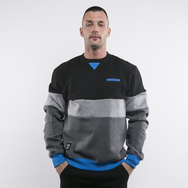 Mass Denim bluza Stripes crewneck black
