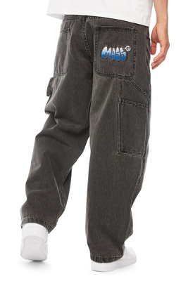 Mass DNM spodnie Wall Jeans Extra baggy Fit - czarne