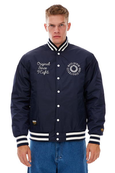 Mass DNM kurtka zimowa Elementary Satin Jacket - granatowa