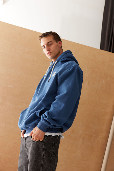 Mass DNM bluza Sweatshirt Patch Hoody stalowa