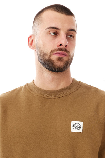 Mass DNM bluza Sweatshirt Patch Crewneck - brązowa