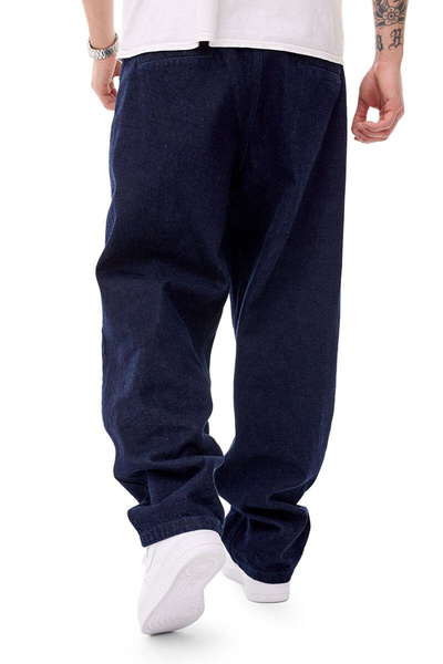 Mass DNM spodnie Jeans Casual Baggy Fit - granatowe
