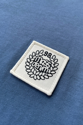 Mass Denim Patch T-shirt stalowa