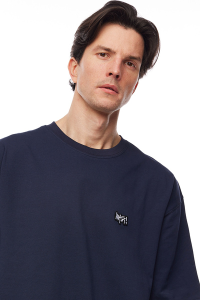 Koszulka Mass Denim Signature Patch T-shirt - granatowa