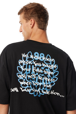 Mass Denim Koszulka Motto T-shirt czarna