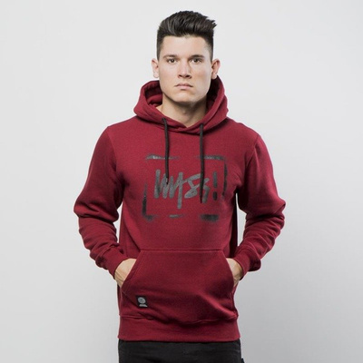 Mass DNM bluza Sweatshirt Hoody Street Sign - claret