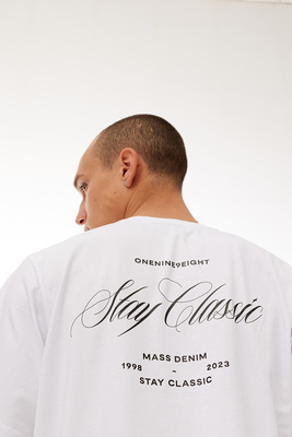 Mass DNM koszulka Stay Classic T-shirt - biała