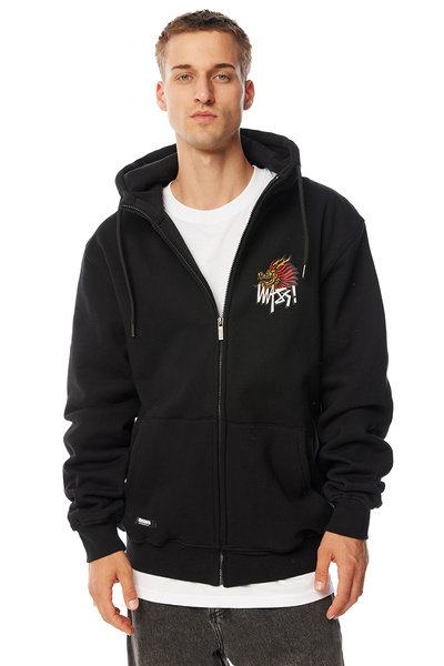 Mass DNM bluza Sweatshirt Dragon Hoody zip czarna