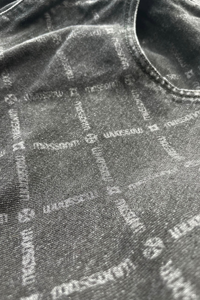 Mass DNM spodnie Monogram Jeans Extra baggy Fit - czarne