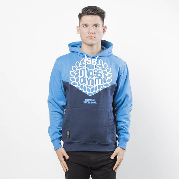 Mass DNM bluza Sweatshirt V Hoody - blue