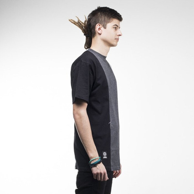 Mass Denim koszulka t-shirt Lines dark heather grey