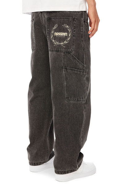 Mass DNM spodnie Crown Jeans Extra baggy Fit - czarne