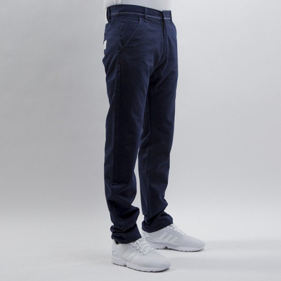 Mass Denim spodnie chino Base straight fit navy