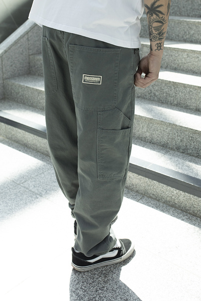Mass DNM spodnie Pants Worker Extra Baggy Fit - szare