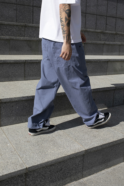 Mass DNM spodnie Pants Slang Baggy Fit - stalowe