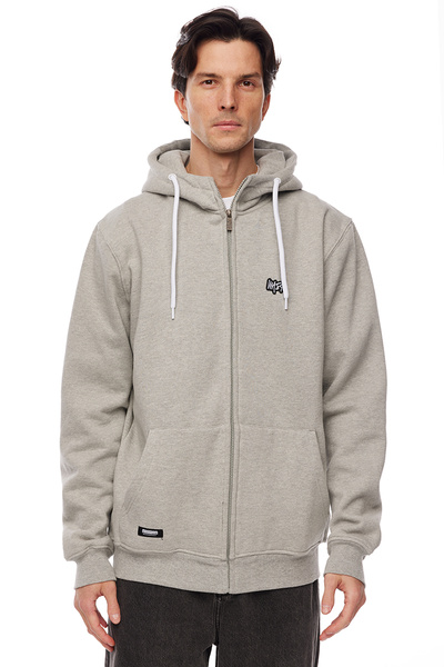 Mass DNM bluza Sweatshirt Signature Patch Zip Hoody - szara