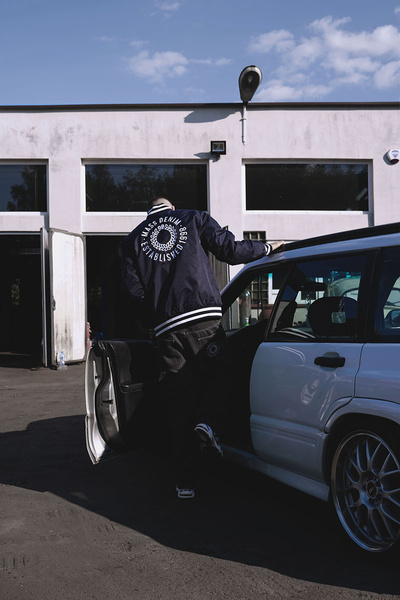 Mass DNM kurtka zimowa Elementary Satin Jacket - granatowa