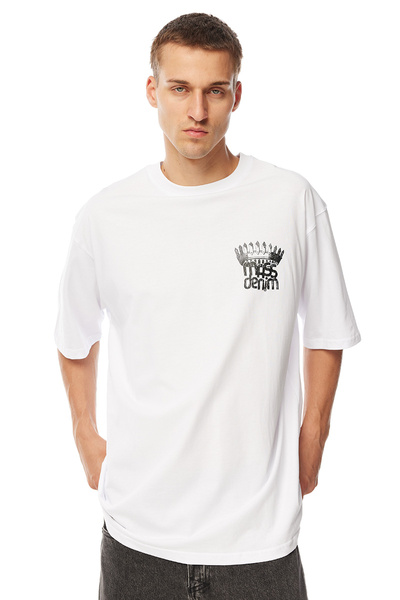 Mass Denim Koszulka Crown T-shirt biała