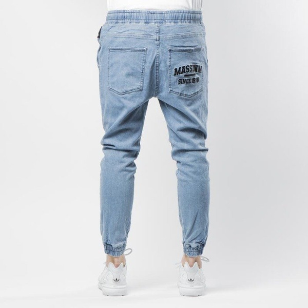 Mass DNM spodnie Joggers Jeans Sneaker Fit - light blue