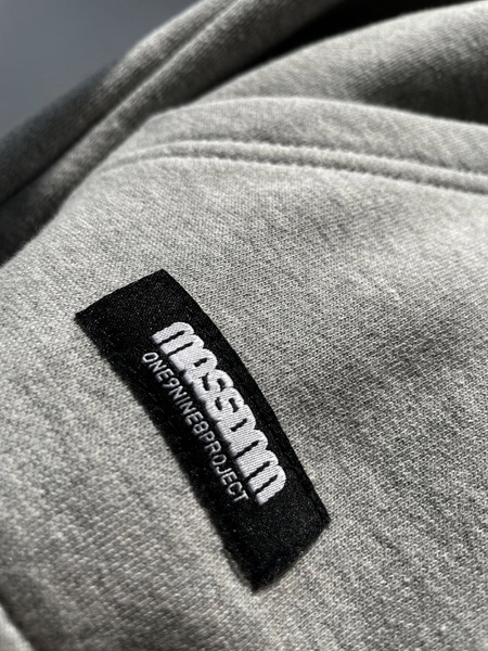 Mass DNM bluza Sweatshirt Signature Patch Zip Hoody - szara