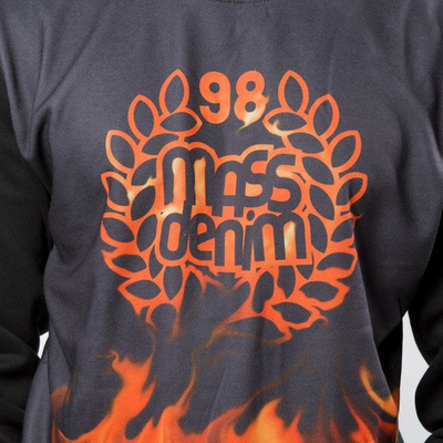 Mass DNM bluza Sweatshirt Crewneck Burn Babylon - black